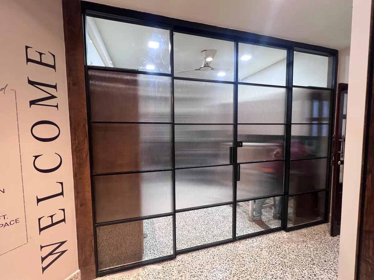 Ribbed Glass Partition — Velachery